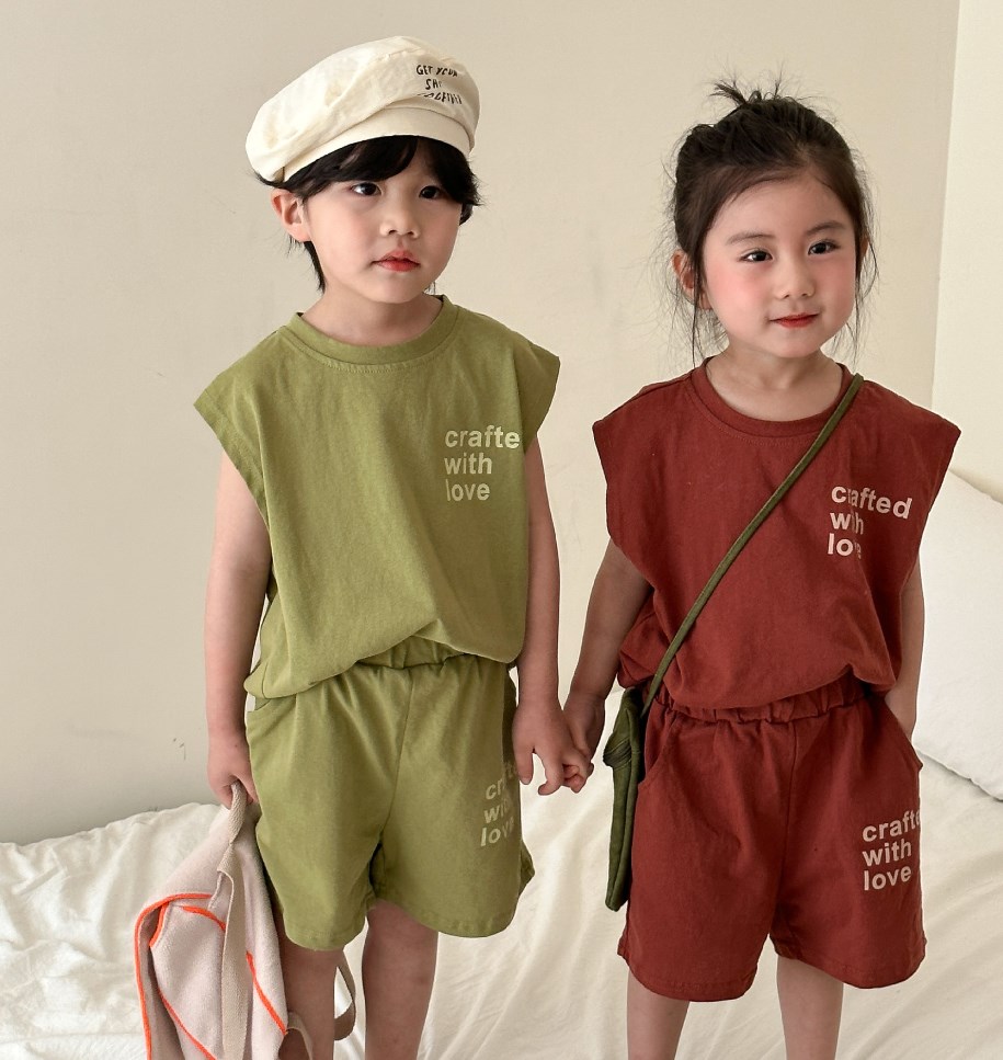 キッズ服     韓国風子供服    ベスト+パンツ   2点セット    80-150cm