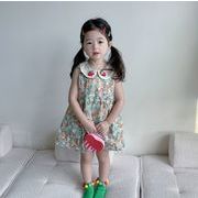 ワンピース 子供用のスカート 韓国子供服 2024夏新作 キッズ ワンピース  可愛い 袖なし 姫様  80-130