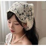 ヘアアクセサリー  ハンドメイド  頭巾 飾り物 レース