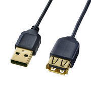 【5個セット】 サンワサプライ 極細USB延長ケーブル (A-Aメス延長タイプ) 15m