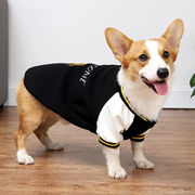 中小犬、犬の服、秋と冬、野球のセーター、コーギー服、ペットのスポーツウェア、暖かい、冬の服、犬の服