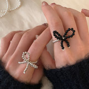 リボン指輪　蝶結びリング　デザイン　アクセサリー　レディース　韓国ファッション