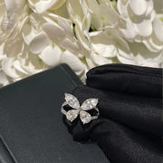 蝶々指輪　リング　花　デザイン　アクセサリー　レディース　韓国ファッション