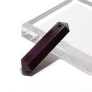 ペンダントトップ　スギライト　ダブルポイント　Aランク　南アフリカ産　ハンドカット（貫通穴）