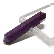 ペンダントトップ　スギライト　ダブルポイント　Aランク　南アフリカ産　ハンドカット（貫通穴）