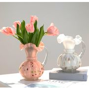 可愛いガラス花瓶 おしゃれ 北欧 フラワーベース   かわいい 花器 ガラス瓶   ギフト プレゼント