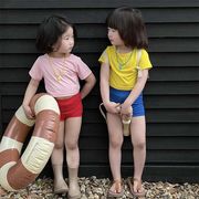 【2024夏新作】韓国風子供服 キッズ水着 女の子 ベビー 子供用 シャツ＆短パンツ