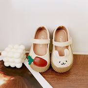 子供靴　ウサギ＆キャロットパンプス　ベビーシューズ　韓国子供靴