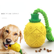 ペット用品パイナップルおもちゃゴムバイト漏れ食品インタラクティブ犬バイトおもちゃ新製品