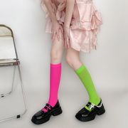 ★全18色★　カラフルハイソックス　靴下　パステルカラー　韓国靴下