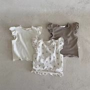 夏子供服 韓国風 幼児 綿 薄手Tシャツ ソフトトップ 男女兼用