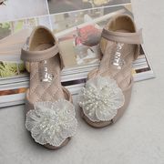 ガールズシューズフォーマルドレス女の子結婚式入学式発表会靴フラットフラワーキッズ