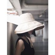 新しいデザイン  日除け帽子 漁師帽子 紫外線カット 女性 ひさし帽子 顔隠し ひさし帽子 文芸  鉢帽子