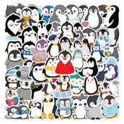 60枚/セット 新作 かわいい ペンギンのステッカー ペンギン雑貨 装飾品 防水 手帳用シール ペンギンラベル
