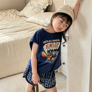 子供服　80~130cm　キッズTシャツ　オーバサイズ男女兼用　韓国キッズ服