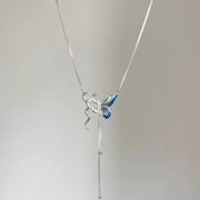 ブルーバタフライスネークネックレス気質新しい新しいスタイルの女性の鎖骨チェーン