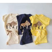 夏新作　２点セット　シャツ　パンツセット　クマ  73-100　子供服　キッズ 　　韓国ファッション