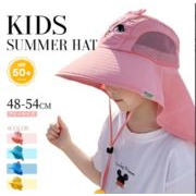 帽子 キッズ 夏 UVカット 日よけ ハット 女の子 男の子 紐 サンハット UPF50 紫外線防止