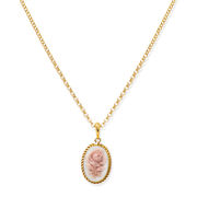 Rose Cameo Pink Necklace