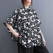 【2024新作】 韓国風花柄デザインシャツトップスおしゃれカジュアル