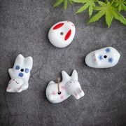 ウサギ 子猫のお香立て 陶磁器 日本風 家庭用 香炉 癒やし香炉 お香スティックホルダー