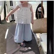 2024夏新作  ベビー服 韓国風子供服 女の子袖なしトップス +ズボン 分けて販売  80cm-130cm