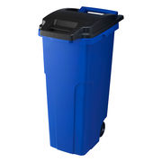 リス 大型 屋外 ゴミ箱 キャスターペール 2輪 70L ブルー