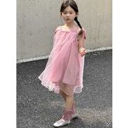 2024夏新作  ベビー服 韓国風子供服 女の子袖なし ワンピース  2色  90cm-150cm