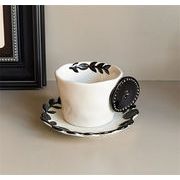 手頃な価格 ウォーターカップ プレゼント マグカップ 朝食カップ 手描き コーヒーカップ皿