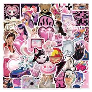 50枚入 ピンクシリーズ　ステッカーパック　韓国流行 　手帳ステッカー    防水  装飾用　シール