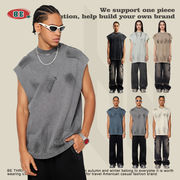 メンズファッション ビンテージ風 タンクトップ 男女兼用 ノースリーブ トップス 春夏 2024新作★全6色