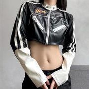 トップス レディース ジャケット ブルゾン 長袖 ショート PU