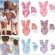 2024 ins 韓国風子供服 水着 つなぎ水着 キャップ付き リゾート 温泉水着 14色