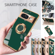 2024新作 スマホケース スマホカバー 耐衝撃 TPU スマホリング メッキ compatible for Pixel