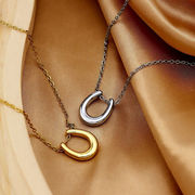 ネックレス ステンレス チェーン アクセサリー  サージカルステンレス U型ネックレス  韓国 2024新作