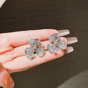 S925ポスト ピアス ハンドメイド  ピアス お花ピアス キャッチ ピアス イヤリング 2024新作