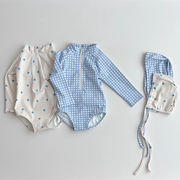 ins 夏新作　赤ちゃん用　水着　スイミング　帽子付き　可愛い　水玉 　 ビーチ　温泉　男の子　女の子