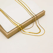 ネックレス 三層 ステンレス チェーン アクセサリー  サージカルステンレス ネックレス  韓国 2024新作