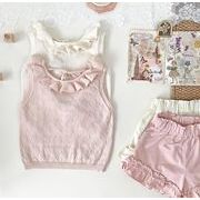 2024夏新作Cu★子供服　ニットトップス★73-110cm★2色