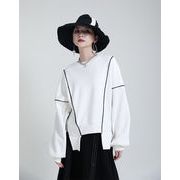 トップス不規則裏起毛トレーナーオシャレレディースオフィス 通勤 新作