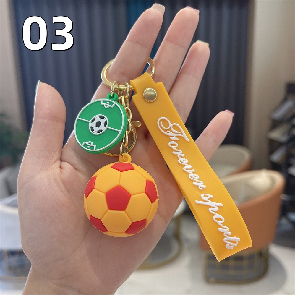 7色 サッカーキーホルダー フットボール キーチェーン スポーツ