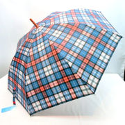 【雨傘】【長傘】ポリエステルプリントチェック柄ジャンプ傘