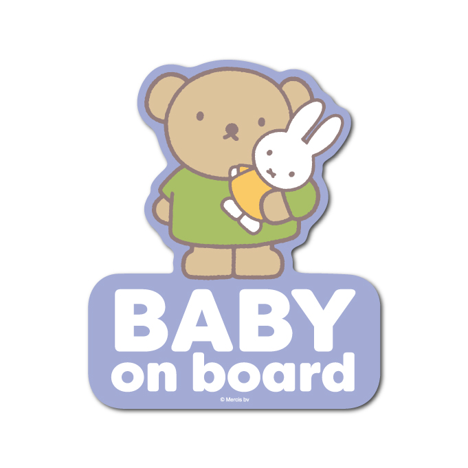 miffy 車用ステッカー BABY on board ボリス キャラクター 絵本