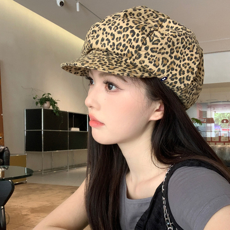 ヒョウ柄キャスケット メッシュキャップ　y2k TikTokファッション thumbnail.jpg