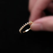 100％S925シルバーリング　ティアラ 14K金メッキ 2色