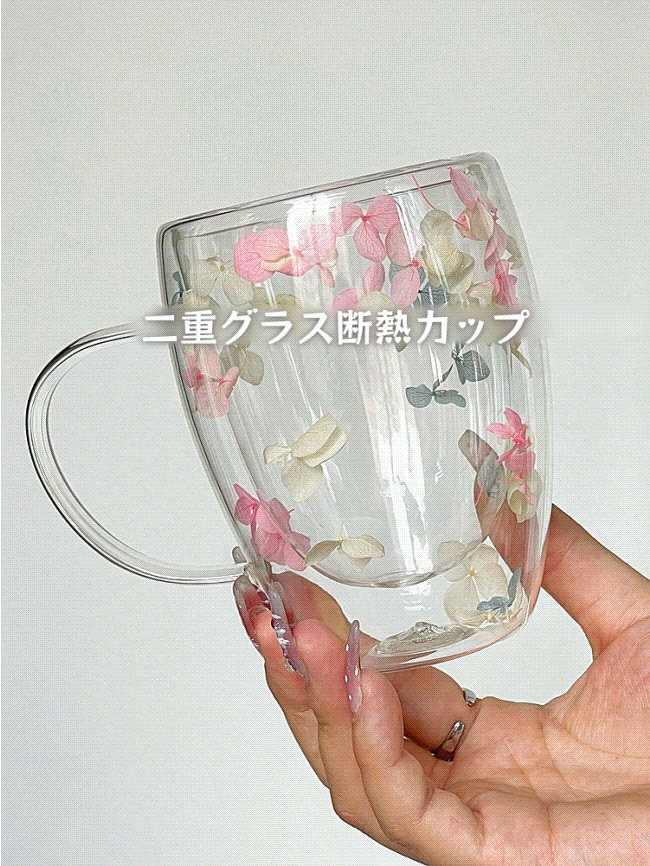 人気沸騰 早い者勝ち 二重グラス 断熱カップ 永生花 お土産 プレゼント 