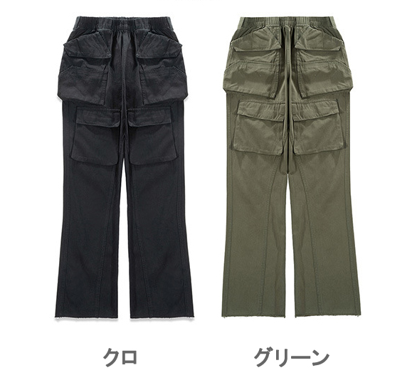 メンズファッション 多機能ポケット付き カーゴパンツ