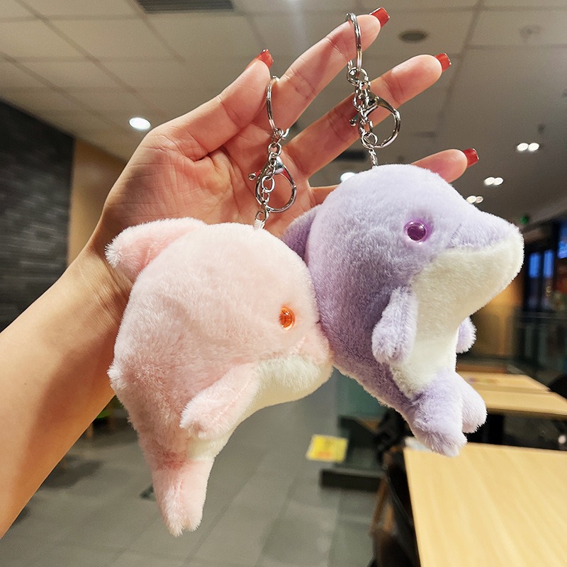 4色 かわいい ぬいぐるみ イルカ キーホルダー 海洋 動物 キー