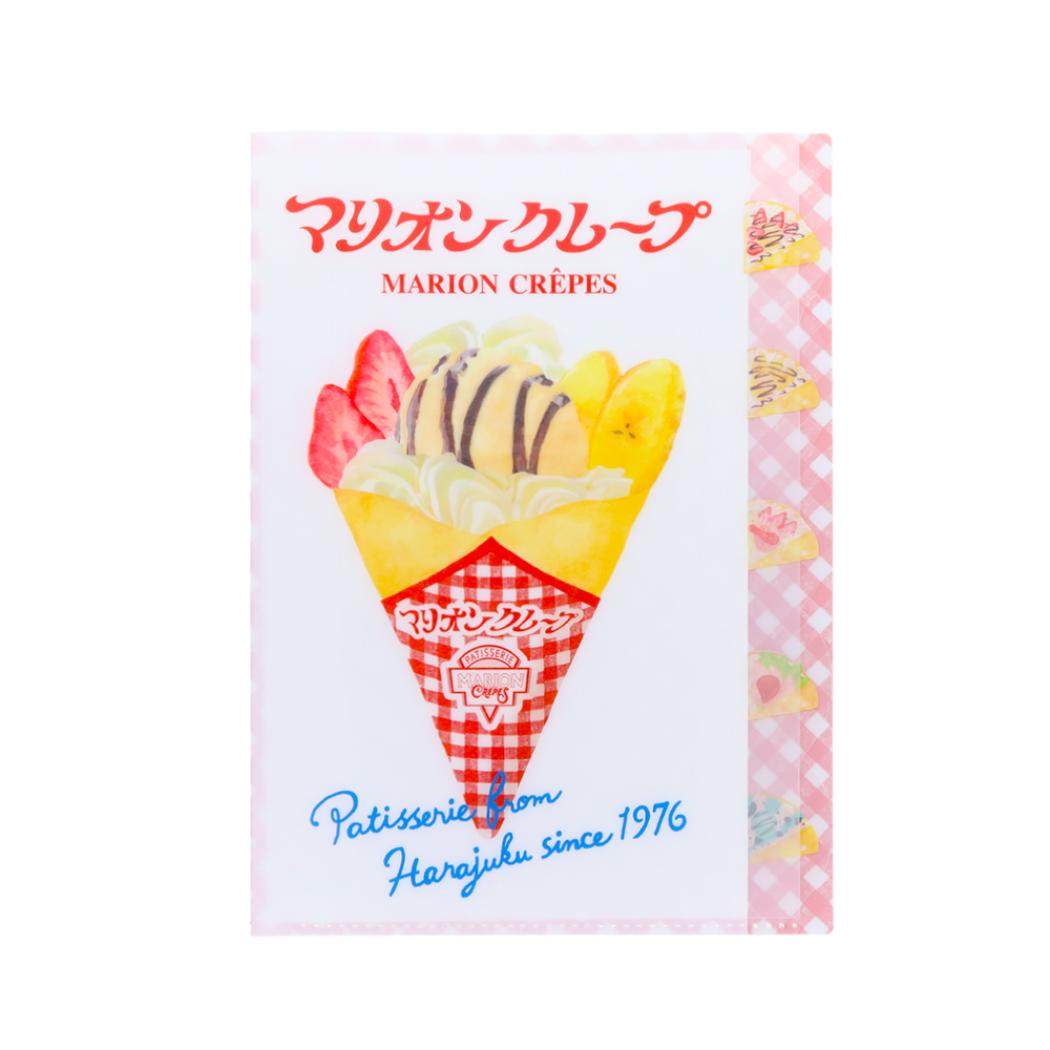 街のかわいいお店屋さん ダイカットクリアファイル5P 5ポケット A4 マリオンクレープ