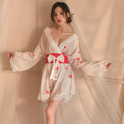 【即納】白色 スケスケ 着物ドレス 浴衣 コスプレ衣装【3057】